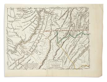 HUTCHINS, THOMAS. Description Topographique de la Virginie, de la Pensylvanie, du Maryland et de la Caroline Septentrionale.